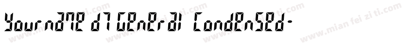 Yourname D7 General Condensed字体转换